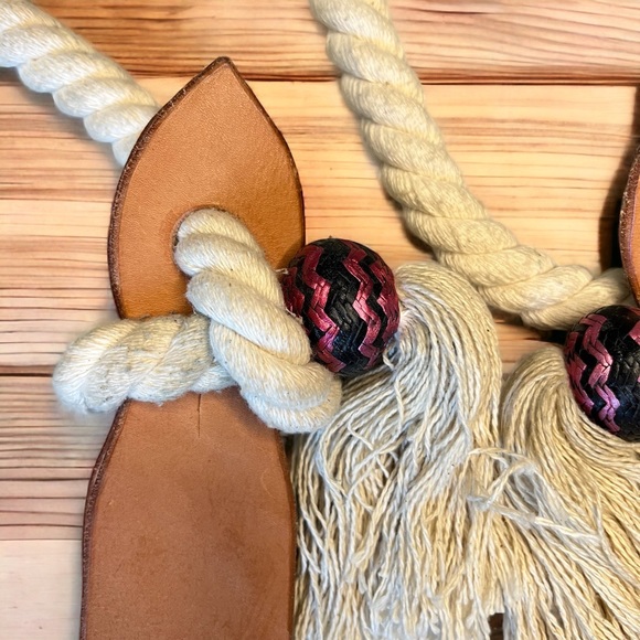 3/4” Cotton Mecate’ Twisted Reins Kangaroo Knots - Picture 5 of 6